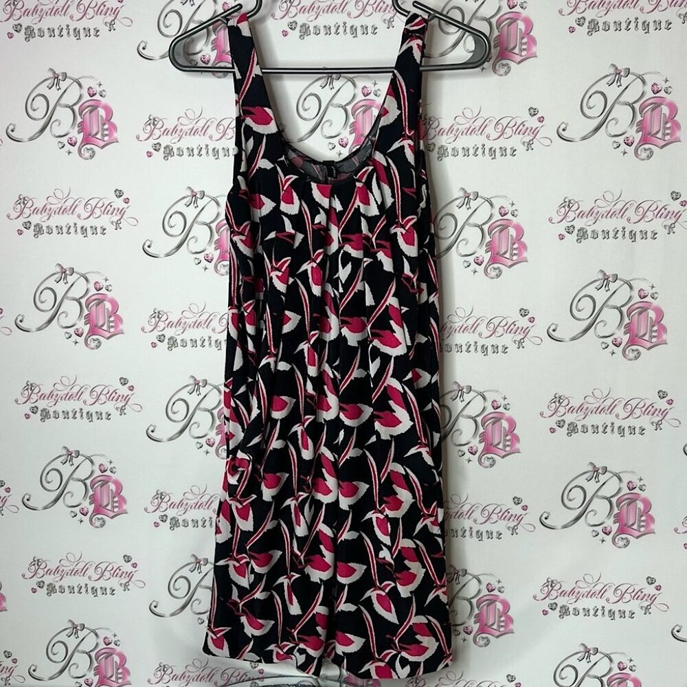 Vero Moda dress floral flowers style Black and Pink Patterned Dress